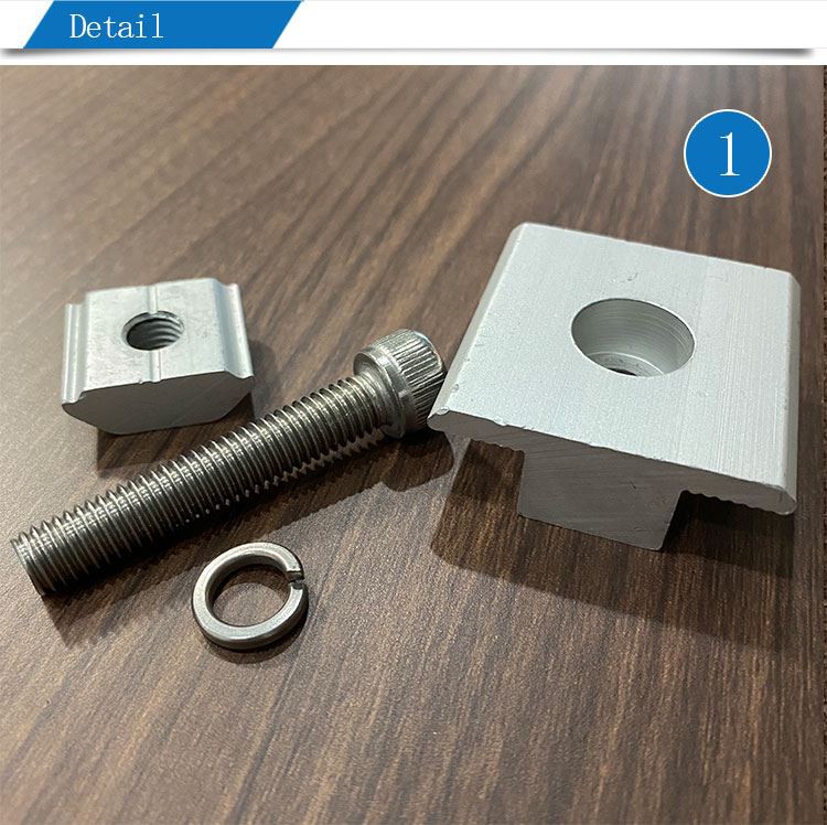 Aluminium Mid  Clamp for Solar Panel Mounting Structure