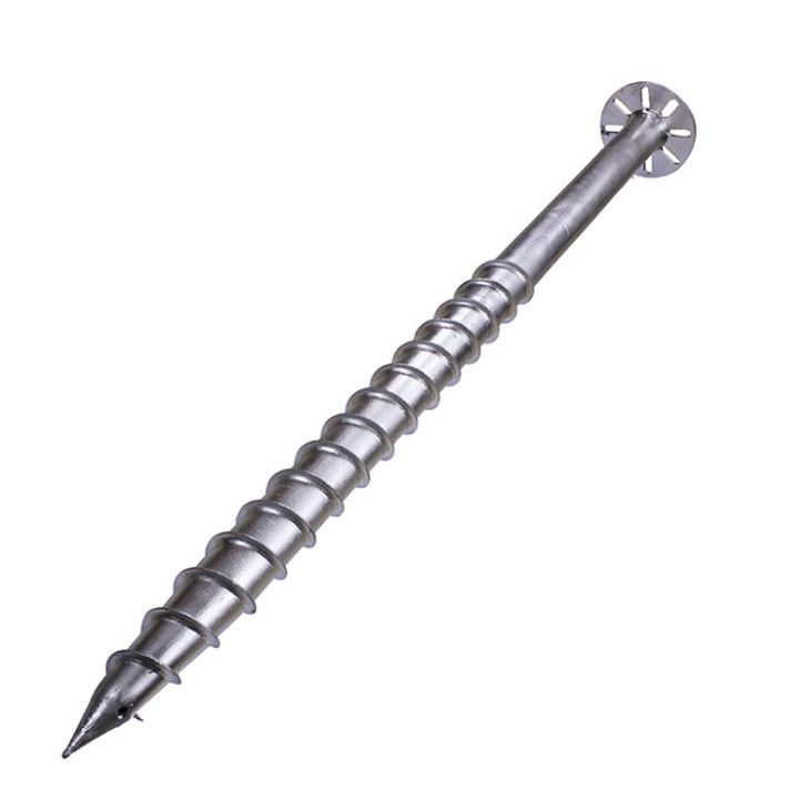 Flange Ground Pile Spiral Earth Anchor