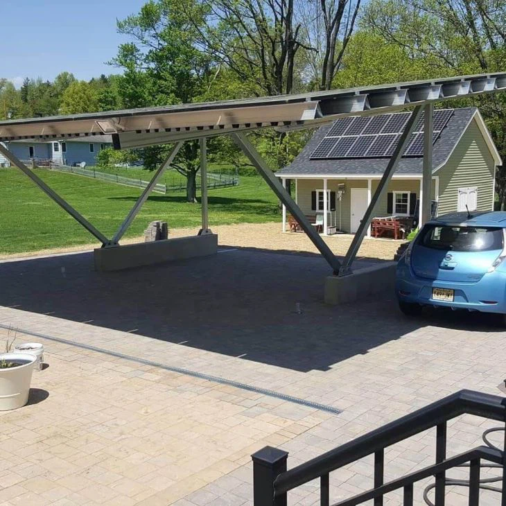 Photovoltaic Solar Panel Mounting Aluminum Carport Pv Structures Custom-made Cost Effective