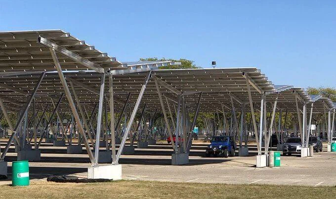 Photovoltaic Solar Panel Mounting Aluminum Carport Pv Structures Custom-made Cost Effective