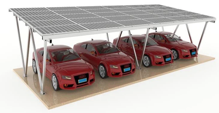 Photovoltaic Solar Panel Mounting Aluminum Carport Pv Structures Custom-made Cost Effective