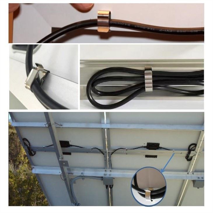 Solar Panels Cable Clip Stainless Steel PV Wire